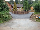 Example of landscaping, driveway and tarmac surface Groundworks